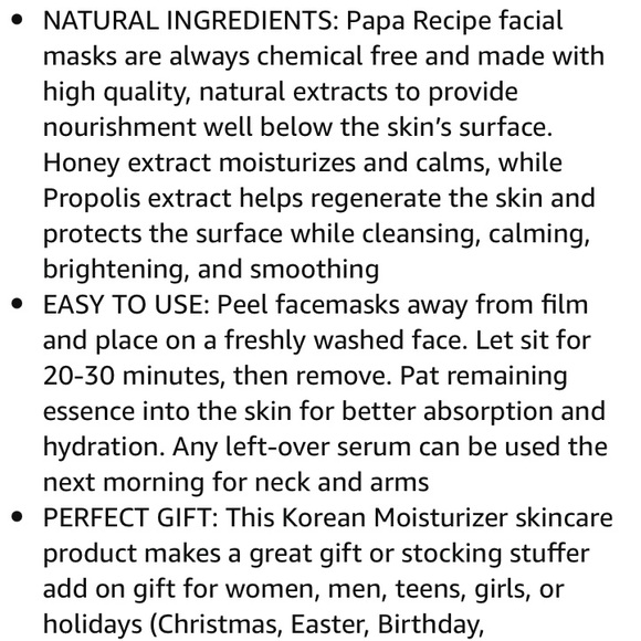 5 for 25⚡️Papa Recipe Bombee Sheet Face Mask Duo Korean honey hydrate Pepta+Pore - Picture 5 of 5